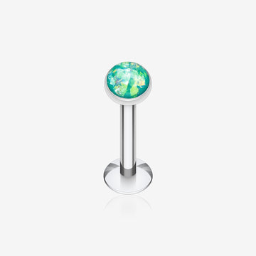 Opal Glitter Shower Dome Steel Labret-Teal